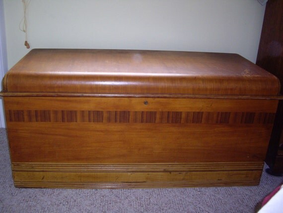 Items similar to Vintage Cavalier Cedar Chest Waterfall style1940s on Etsy
