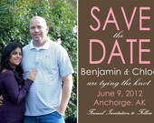 Save the Date Photo Card Any Background or Font Colors Customizable Printable