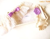 Vintage inspired - Personalized Bridal Purple Lavender Garter (Or Choose your own color) - Promotion Price //
