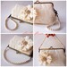 Detachable Swarovski Crystal pearls Handle Strands for Silver frame or Antique brass - Vintage-Inspired