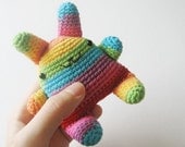 super kawaii crochet bunny rainbow neon