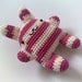 super kawaii crochet bunny pink & cream stripes
