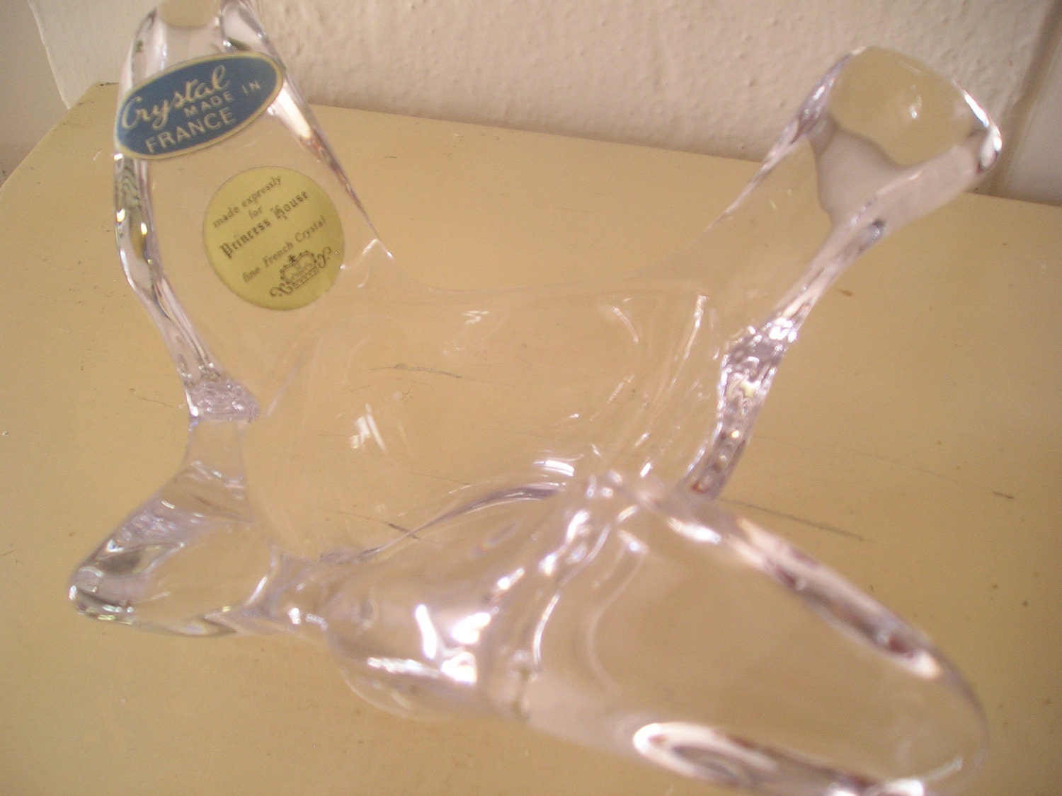 Vintage Sculptured Crystal Bird Princess House