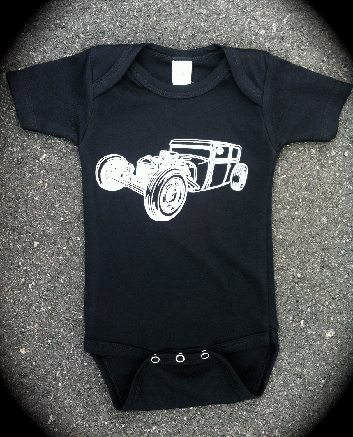 Hot Rod Boy Black Onesie Or Shirt