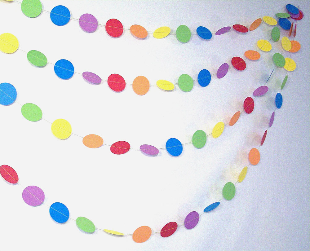 Rainbows Party Garland 15ft. /////// Birthday Party Decor // Classroom Decor // Playroom Decor //