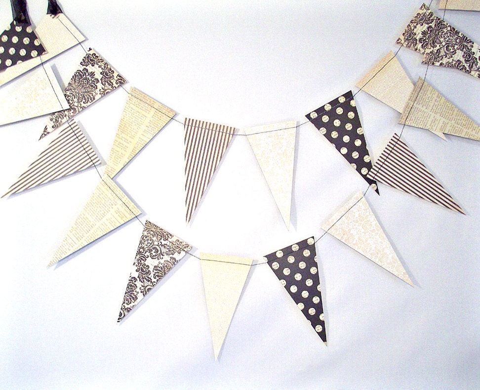 Vintage Style 6ft. Garland /////// Vintage Wedding Garland // Shabby Chic Decor // Vintage Baby Shower // French Style Party //