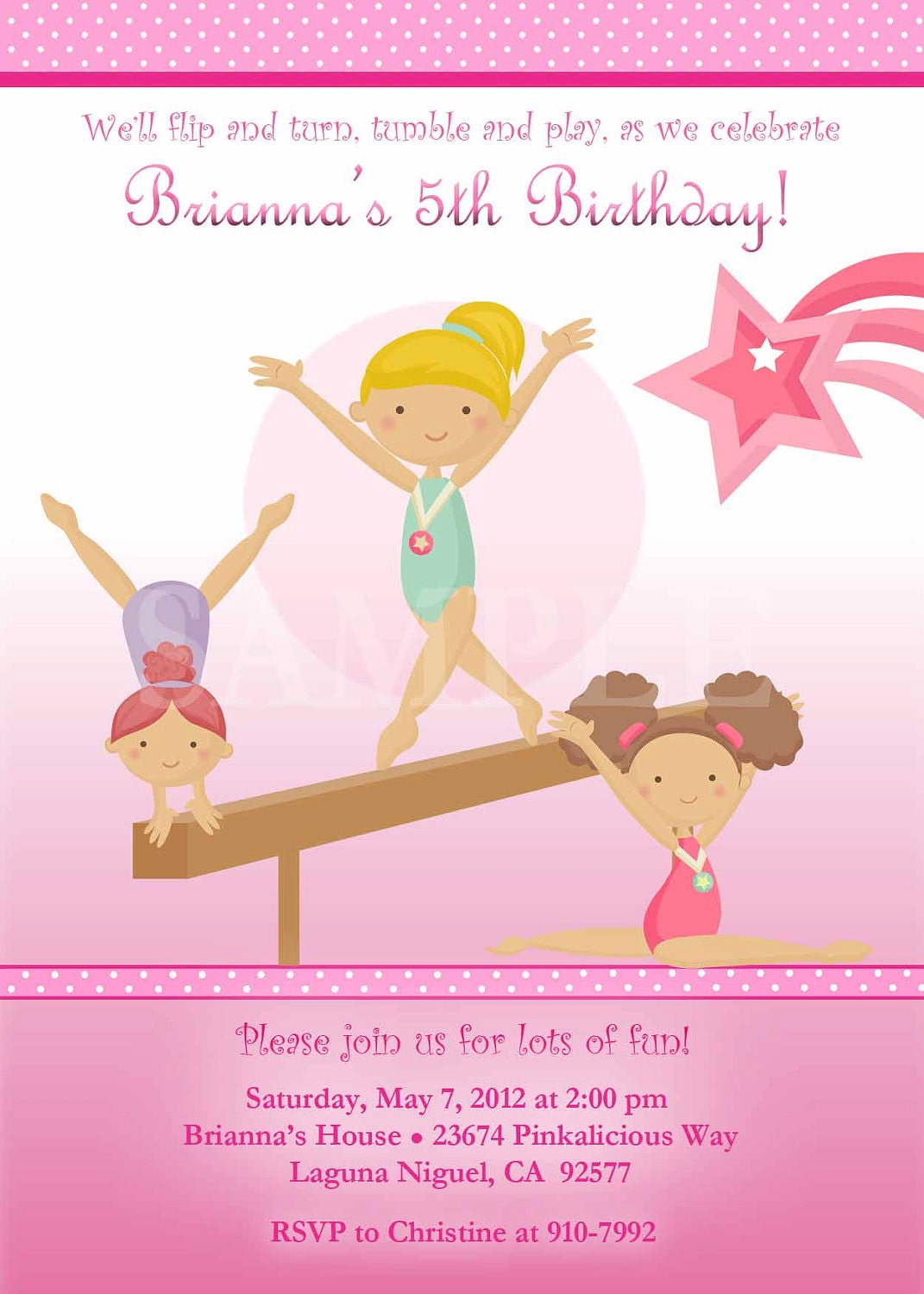 Gymnastic Birthday Party
