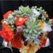 Bouquet with Vibrant Poppies, Succulents, Ranunculus and Blackberries (with Boutonniere)