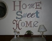 Home Sweet Home Sign Unfinished Wooden Letters