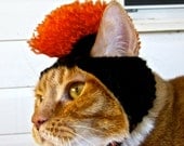 Cat Hat Costume - Black and Orange Mohawk