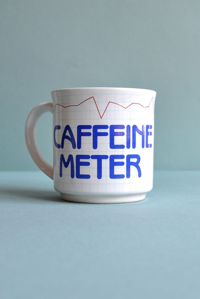 Retro 1980's "Caffeine Meter" Mug