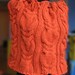 Hand knit Capelet in cadmium Red