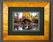 The Colors of Autumn - Appomattox Riverside Park - Virginia, 5x7 matted and framed in an 8x10  in Honey Amber Rock Maple