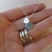 Set of 6: Six personalized Bridesmaid necklaces, bridesmaid thank you cards, sterling silver bridesmaid jewelry, Bridal party gifts