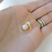Set of 7: SEVEN Personalized Bridesmaid necklaces, Gold Eternity Necklaces, Pearl & Initial necklaces,Bridesmaid gifts, karma necklaces