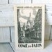 Paris map travel brochure vintage