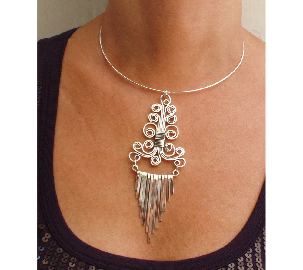Wire Necklace -,The Masterpiece with chocker