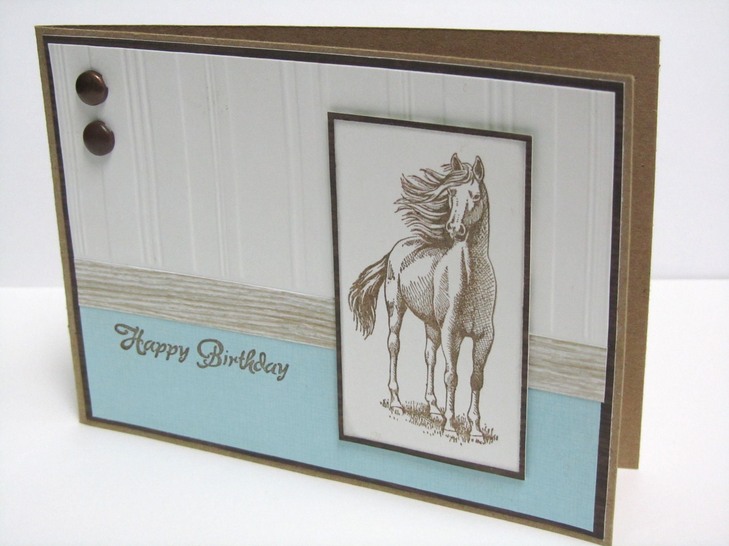 Handmade Birthday Card Horse Equestrian By WildBeanlore On Etsy