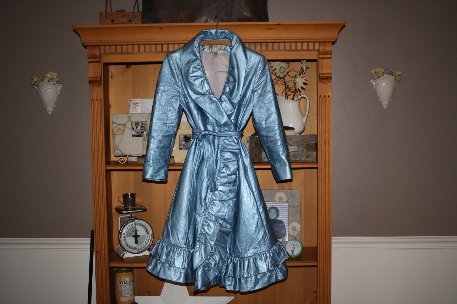 RESERVED Lilli Ann Clothing Vintage Woman's Coat Blue Lilli Ann 1960's