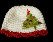 Christmas Tree Jeweled Flapper Hat - newborn-5 years sizes
