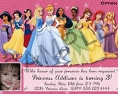Disney Princess Birthday Party Invitation 5 Options Available - Digital File
