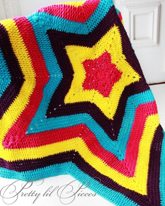 Custom order star baby afghan in your choice of colors