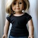 Simple Black Tee Shirt for American Girl or Other 18 Inch Doll