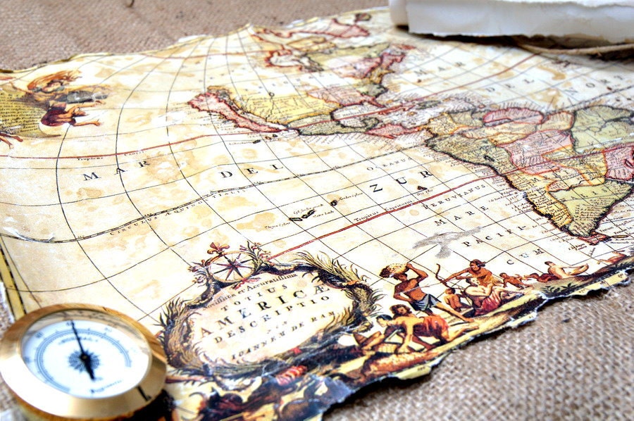 Vintage Map of America - Reproduction - Old style -Vintage Paper
