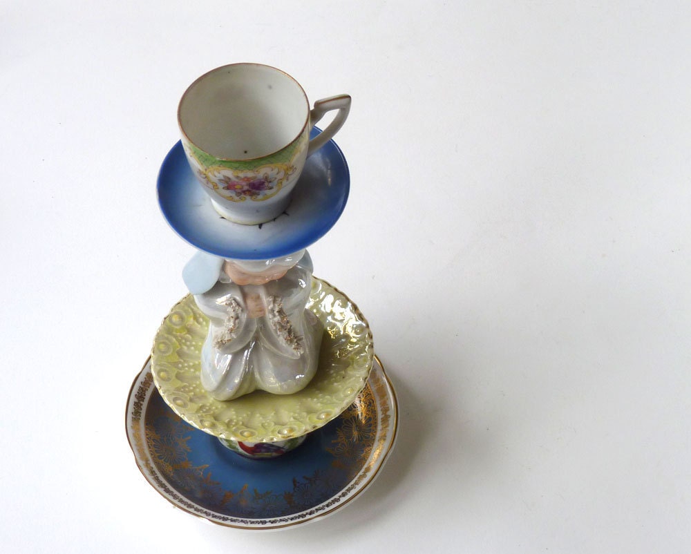 Our Lady of the Teacups, china assemblage