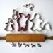 Holiday Baking Set, Vintage Rolling Pin,Cookie Cutters