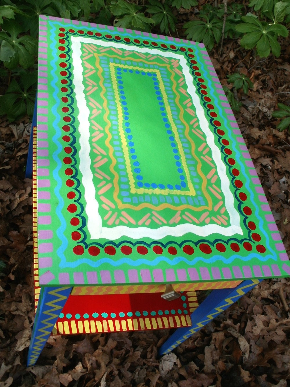 Hand Painted Side Table or End Table