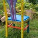 Hand Painted Furniture Chair Colorful Crazy Yellow Back