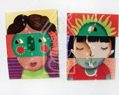 Magnet puzzle toy game for children with funny faces - Photo paper print on magnet.