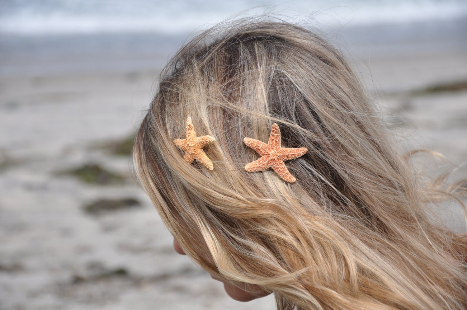 Starfish Hair Clips Small, TWO Included SOOO Pretty