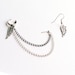 Silver Angel Wing Double Chain Ear Cuff (Pair)
