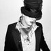 black Mad Hatter Undertaker Mourning hat Sir Rook