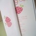 Pink and Green Strawberry Invitations, Set of 12 includes matching envelopes