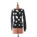 Vintage 1980's Oleg Cassini Modern Abstract Polka Dot Sweater L