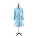 Vintage 1960's Powder Blue MOD Spring Rain Trench COAT M