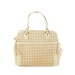 Vintage 1960's I MAGNIN Oversized Tan Houndstooth Handbag Purse