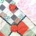 QUILT for Baby Girl -Pink Minky and Grey Ric Rac - Polka Dots and Flowers - ELSIE LOU Line By AddieGertrude Collections