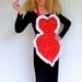 Womens Apron Vintage Queen of Hearts, Valentine Apron