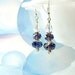 Purple crystal earrings, sterling silver earwires, Swarovski crystals.