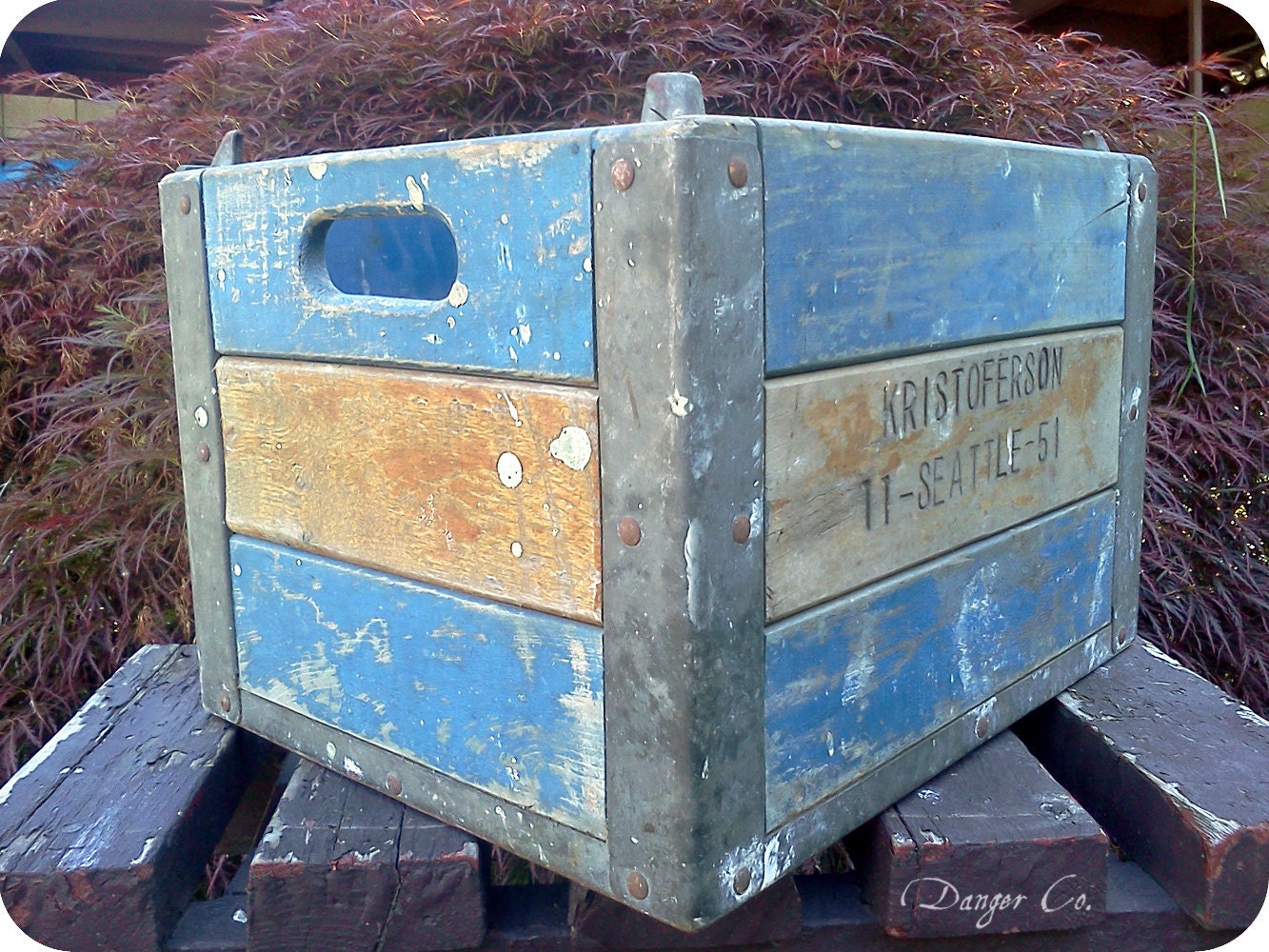 VINTAGE - Wood & Metal Milk Crate Kristoferson 11-Seattle-51