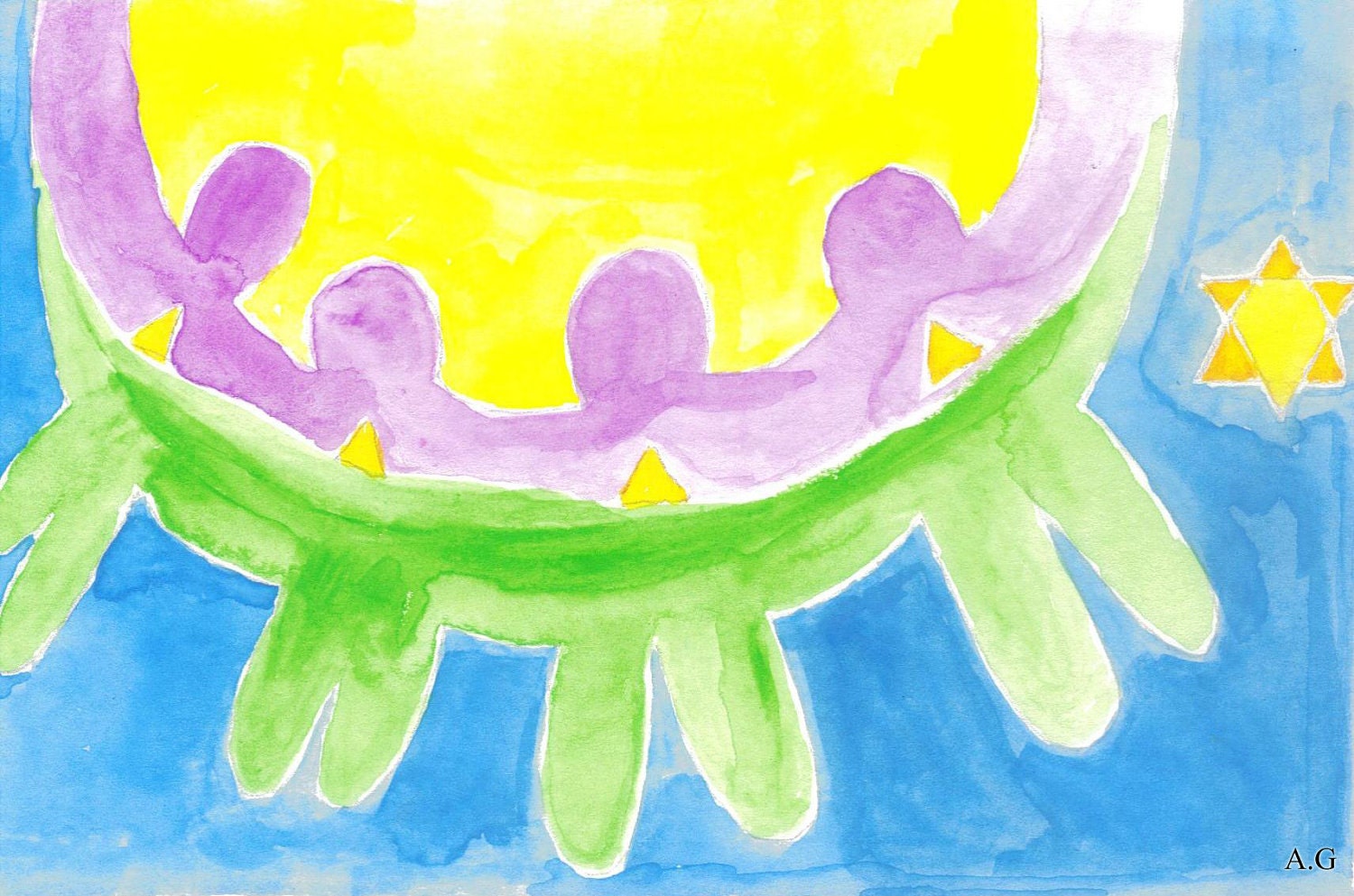 Art Print Eco Greeting Card - 'Universal Guidance' Note card