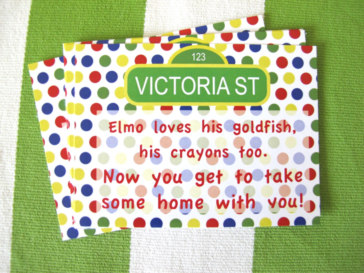 Sesame Street Thank You Tags, Customized