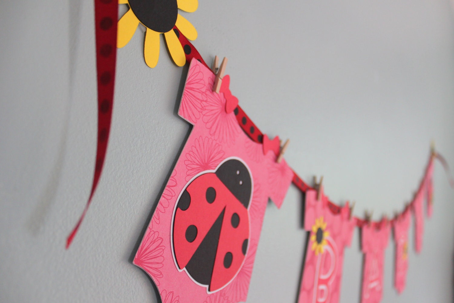 Lady Bug Baby Shower Banner