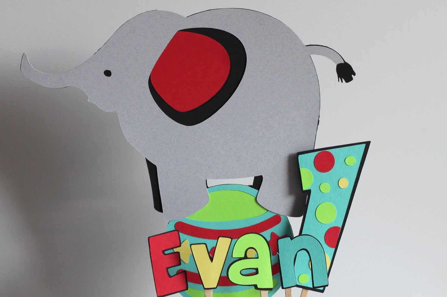 Circus Elephant Cake Topper