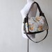 Christmas in July SALE - Picoral Grey / Roses (Water Resistant Insulated) Messenger / Shoulder with Zipper Closure