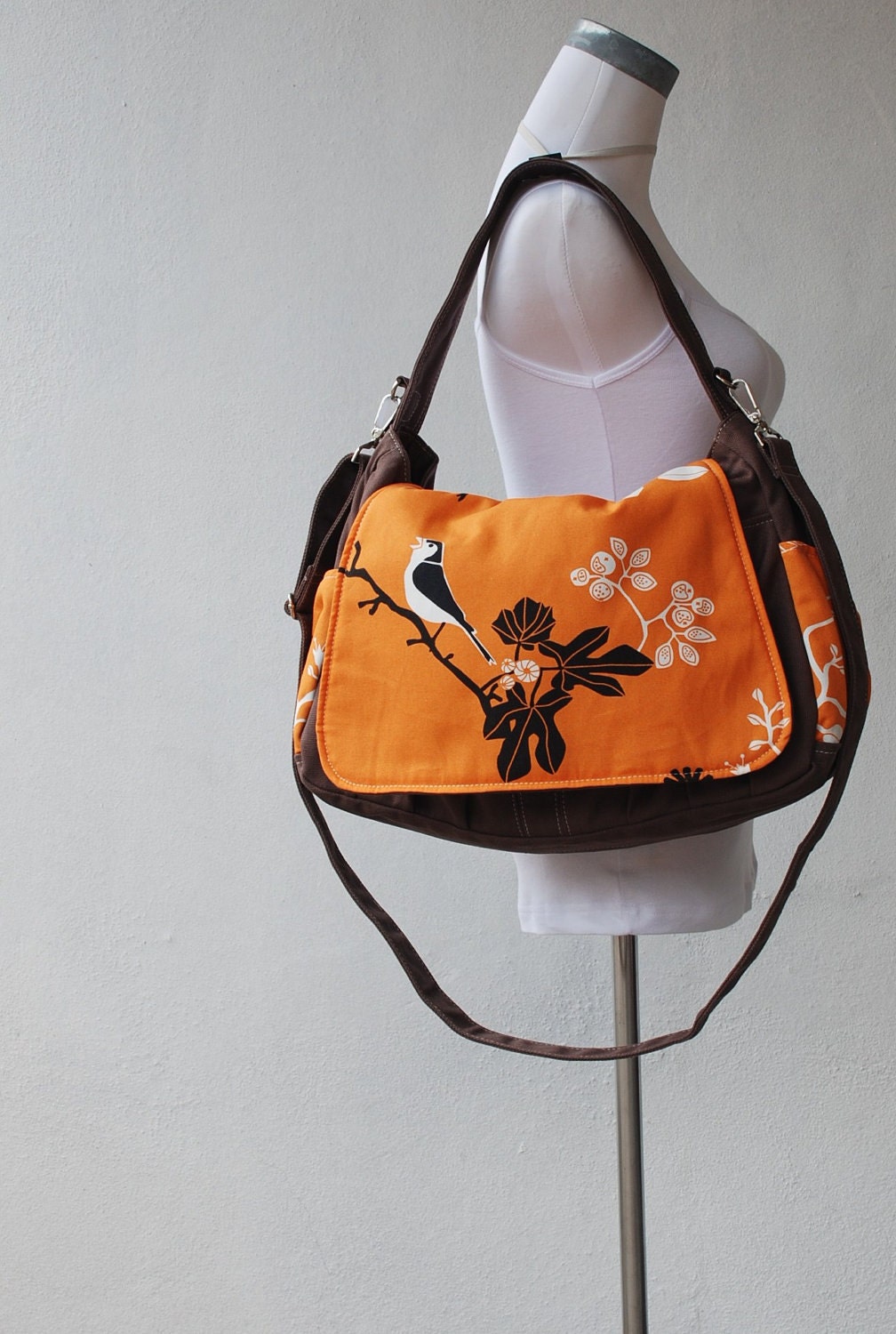 SALE up to 20% - Picoral Cinnamon (Water Resistant) Designer Fabric / Shoulder / Messenger / tote / Diaper bag / Wallet / Sling Bag